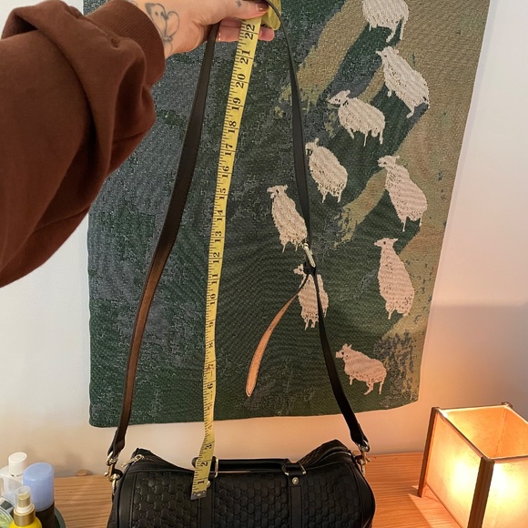 Black Top Handle Crossbody Carryon Bag - Picture 12 of 13